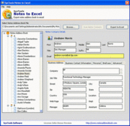 Convert Lotus Notes to Excel screenshot